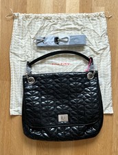 Orla Kiely Quilted Patent Ivy Handbag / Crossbody - Black Patent Leather Rare