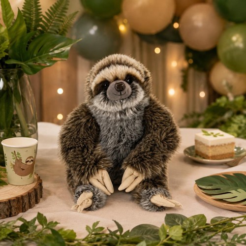 Realistic plush sloth - toy, soft