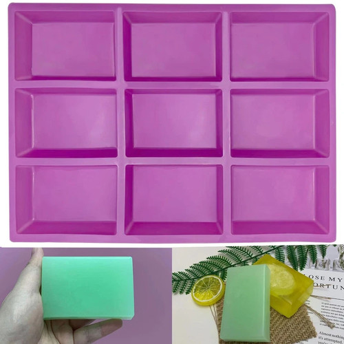 Rectangle silicone soap mold - silicone,