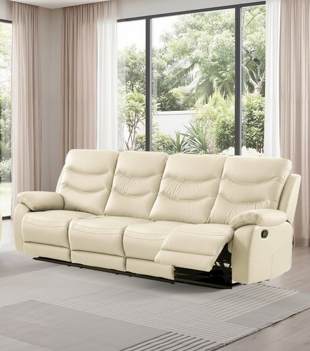 Cream italian leather seater - italian,