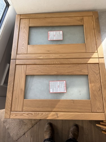 Two solid oak in frame - ,
