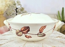 Antique Ridgway & Sparkes Tureen With Lid & Autumn Leaf Accents