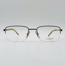 Starck Mikli Eyeglasses Men Women Square Gray Brown Half Rim Mod. P012 NEW