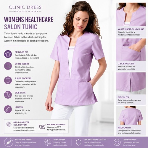 Womans beauty salon tunic - beauty,