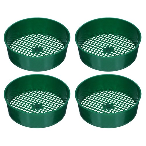 4pcs green plastic soil - plastic, sifter