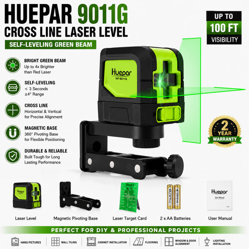 Huepar laser level - huepar, bright