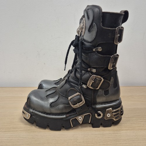 New rock boots black - new,