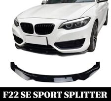 BMW 2 Series F22 F23 Gloss Black Front Splitter Spoiler Lip SE Sport 2013-2021