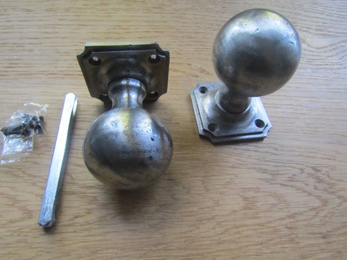 Rustic iron mortice door knobs - rustic,