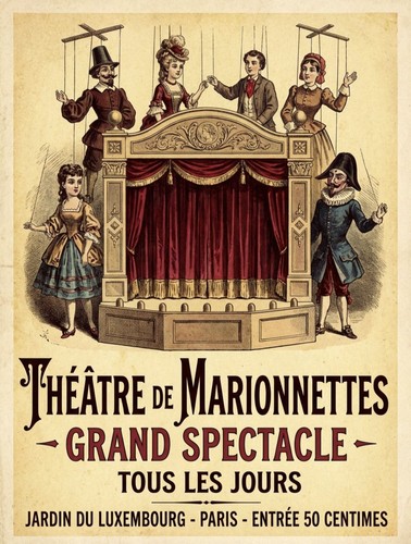 French marionette puppet - french,