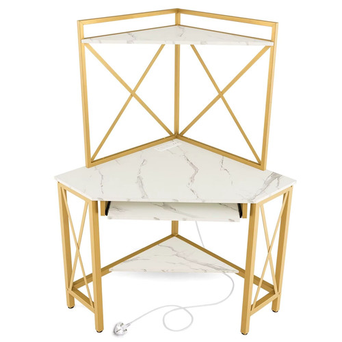 Corner writing desk with - writing,