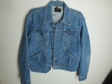 Vintage Wrangler Blue Jean Denim Jacket Button Up 74136PW 42 Men USA Made 1970's
