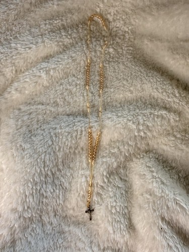Elegant gold tone rosary - elegant,