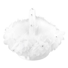 White Flower Girl Basket Petal