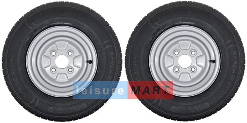Pair 145x10 trailer wheels - of,