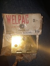 Welpac 1 1/2in bi-fold hinges brass, pack of 7