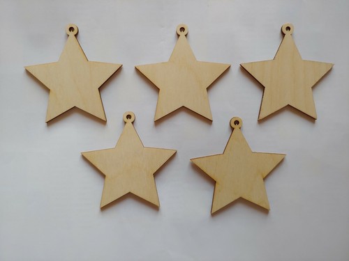 Wooden stars christmas shapes - wooden,