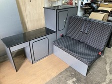 SWB LIGHTWEIGHT VOHRINGER PLY VW TRANSPORTER T4 T5 CABINET + UPHOLSTERED RnR BED