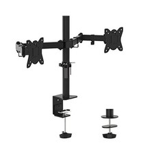 Dual Monitor Stand Adjustable Arm Desk Mount 13-32 inch Screens Rotate 360° VESA
