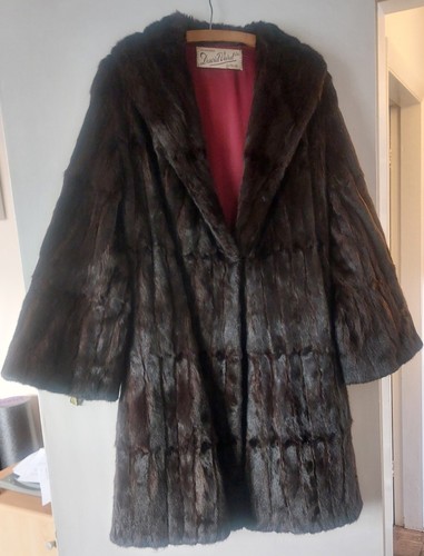 Real brown mink fur - real, by