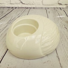 Belleek Living Candle Tealight Holder Sandwave Ireland Shell Ammonite Shape