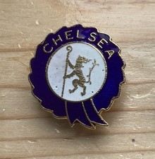 ORIGINAL VINTAGE 1970s CHELSEA F.C ROSETTE BADGE Maker Coffer 