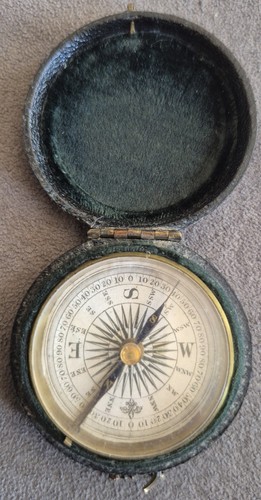 Victorian pocket compass c1870 - victorian,
