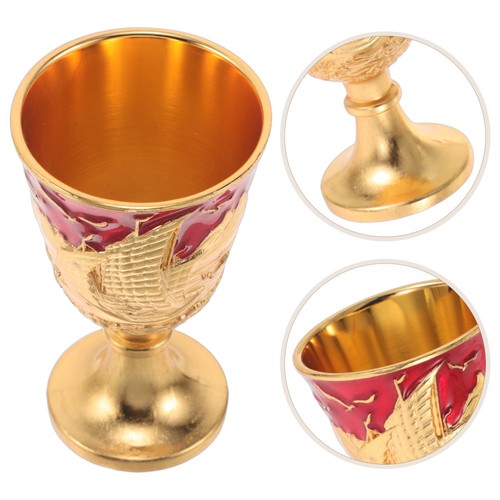 Retro vintage red metal goblet - retro,