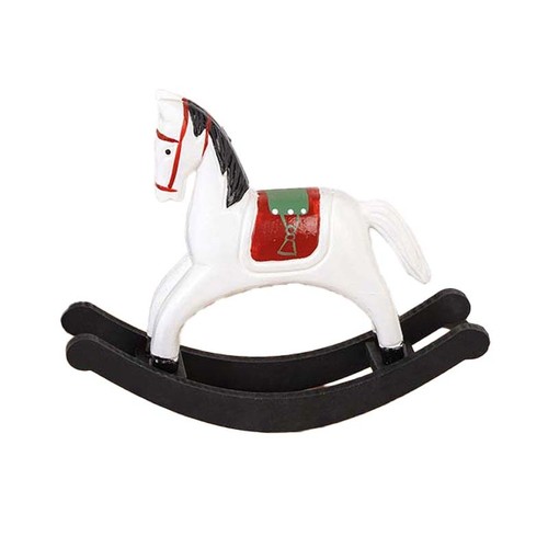 Wooden rocking horse figurine - wooden,