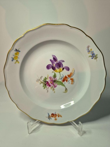 Meissen floral plate shallow - meissen,