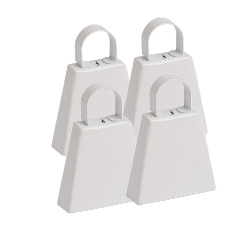Cowbell white plain - cowbell, box