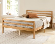 Aspire Alpine Wooden Bed Solid Wood Natural Varnished Bedstead Frame Mattress