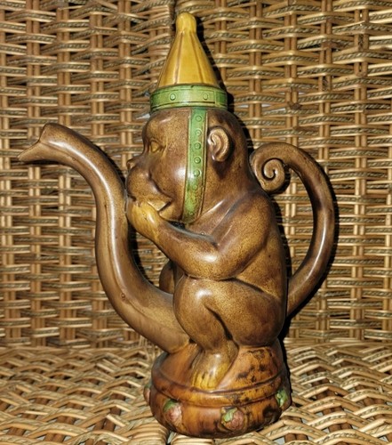 Ceramic circus monkey teapot - ceramic,