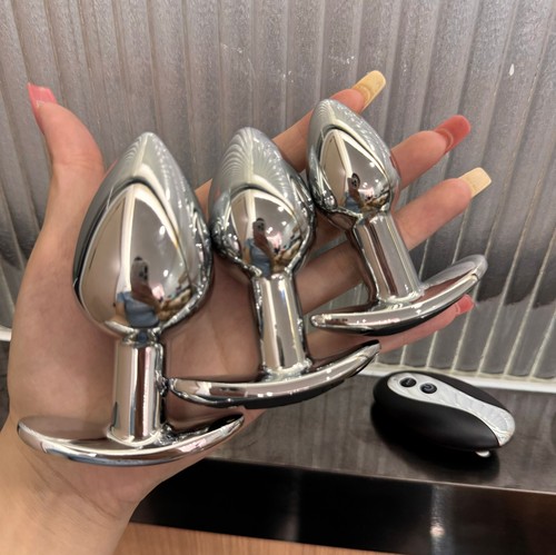 Metal anal butt plug vibrator - metal,