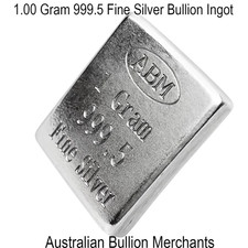 Silver Ingot Bar 1 Gram 999.5