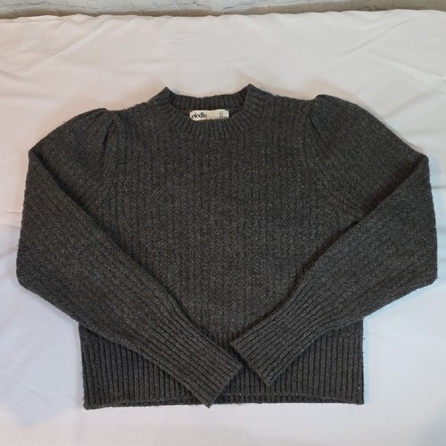 Elodie charcoal ribbed knit - ribbed,
