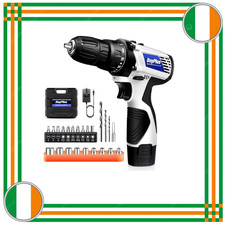 Mini Cordless Drill Screwdriver Kit One Battery 12V 18+1 Position Dual Speed SET