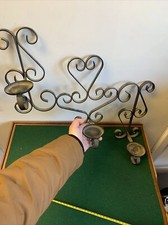 Vintage Wrought Iron Wall  Mounted Tealight Candle Holder