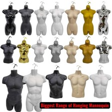 Hanging Body Form Mannequins – Male & Female, Full & Half, Matt & Gloss Finish