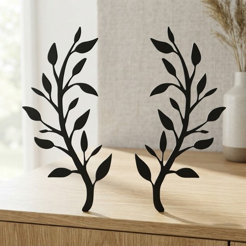 Elegant metal tree leaf - tree, wall