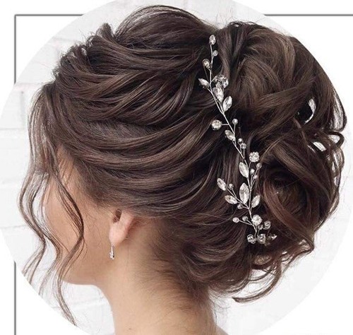 Wedding hair tiara silver - wedding,