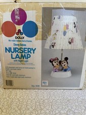VTG Dolly Disney Babies Mickey&Minnie Mouse Nursery Lamp Night Light Shade *READ