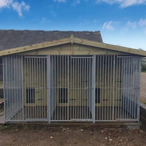 Triple dog kennel - kennel, |