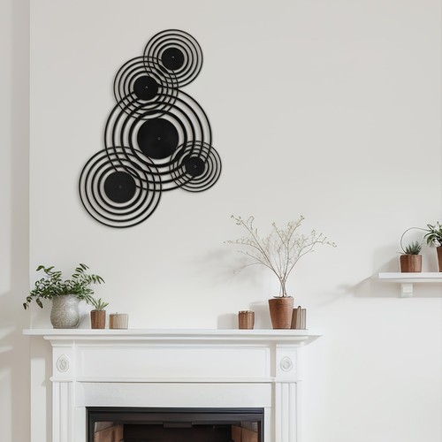 Round metal wall - wall, decor