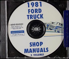 1981 Ford Manual Shop Truck CD F100 F150 F250 F350 BRONCO E100-E350 Van