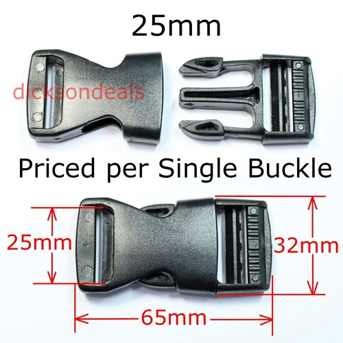 Side release clip buckle - release,