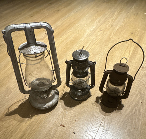 Lot vintage oil - lot,