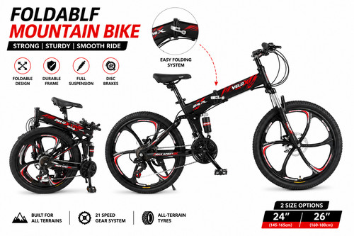 Mountain folding bike - mountain,