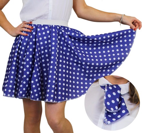 Polka dot skirt scarf - scarf, blue