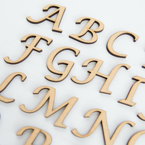 30mm mdf craft wooden alphabet - 30mm,